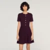 Minikleid aus Strick mit Blumenmuster