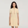 Minikleid aus Strick mit Blumenmuster