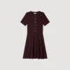 Minikleid aus Strick mit Blumenmuster