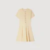 Minikleid aus Strick mit Blumenmuster