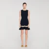 Minikleid aus Strick mit Metallkette