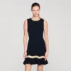 Minikleid aus Strick mit Metallkette
