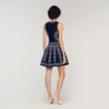 Minikleid aus Strick mit Schal-Print