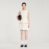 Minikleid aus zwei Materialien