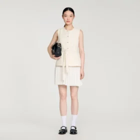 Minikleid aus zwei Materialien