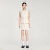 Minikleid aus zwei Materialien