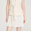 Minikleid aus zwei Materialien