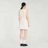 Minikleid aus zwei Materialien