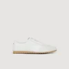Niedrige Sneaker aus Leder und Wildleder