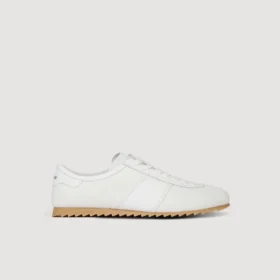 Niedrige Sneaker aus Leder und Wildleder