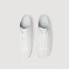 Niedrige Sneaker aus Leder und Wildleder