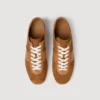 Niedriger Sneaker aus Leder und Wildleder