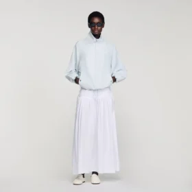 Oversize-Jacke mit besticktem Kragen