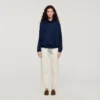Oversize-Jacke mit besticktem Kragen