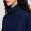 Oversize-Jacke mit besticktem Kragen