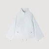 Oversize-Jacke mit besticktem Kragen