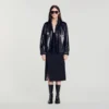 Oversize-Lederjacke