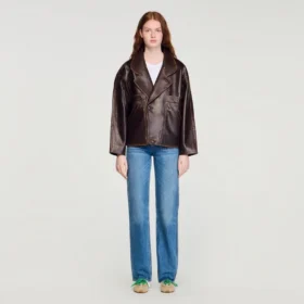 Oversize-Lederjacke