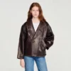 Oversize-Lederjacke