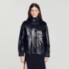 Oversize-Lederjacke