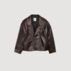 Oversize-Lederjacke