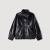 Oversize-Lederjacke