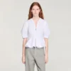 Peplum-Hemd mit Reissverschluss