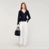 Peplum-Strickjacke