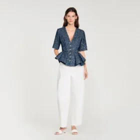Peplum-Top mit Pailletten