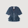Peplum-Top mit Pailletten
