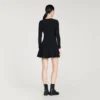 Plissiertes Strick-Minikleid