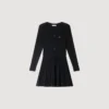 Plissiertes Strick-Minikleid