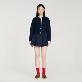 Polo-Cardigan aus Wolle