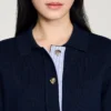 Polo-Cardigan aus Wolle