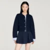Polo-Cardigan aus Wolle