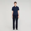Polohemd aus Jacquard mit quadratischem Kreuzmuster