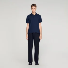 Polohemd aus Jacquard mit quadratischem Kreuzmuster