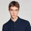 Polohemd aus Jacquard mit quadratischem Kreuzmuster