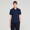 Polohemd aus Jacquard mit quadratischem Kreuzmuster