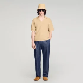 Polohemd in Jute-Optik