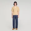 Polohemd in Jute-Optik