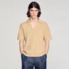 Polohemd in Jute-Optik