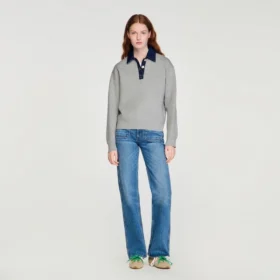 Pullover mit Jeans-Kragen