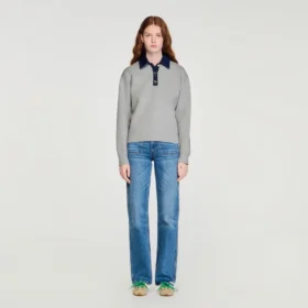Pullover mit Jeans-Kragen
