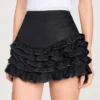 Rüschen-Skort mit Ziernaht