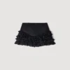 Rüschen-Skort mit Ziernaht