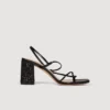 Sandalen mit Glitzerabsatz
