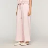 Satin-Hose mit weitem Bein