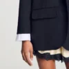 Satinjacke aus Materialmix