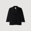 Satinjacke aus Materialmix